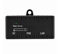 ERYUE POE Splitter Adapter LAN Network Power Over Ethernet Injector Convenient Plug for Router Switch RJ45 Input Voltage for Business (Black)