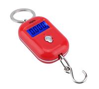 ERYUE Portable Electronic Scale, Tough and Sturdy, Clear LCD Display, Lock Function, Easily Change Weighing Lb, Kg, For Vegetables and Fruits, Practical Daily Use, Red, Auto Off