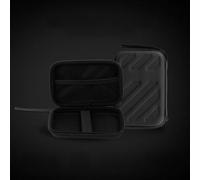 ERYUE Portable EVA HDD SSD Protective Case for Hard Drive Disks with Mesh Pocket - Black