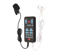 ERYUE Portable Portable Voice Changer with 8 Sound Effects for Phone Tablet, Black ABS Voice Changer for Recording Music in Studio