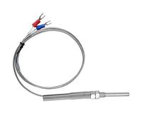 ERYUE Precision K Thermocouple Probe, 5mm Diameter 30mm Probe Temperature Sensor Wire 0-400℃, Screw Thread Diameter: 8mm / 0.3in, Type K (1M)
