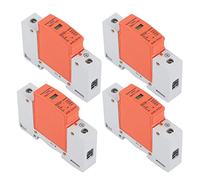 ERYUE Protective DIN Rail Mounting Arrester Protector for Home Use,4Pcs 1P SPD House Arrester,PC Material, AC 420V, 20kA/40kA/60kA for Home Safety (Imax: 40kA)
