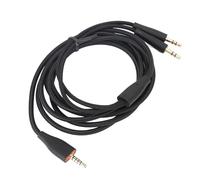 ERYUE Replacement Cable for MMX100 Headset, 2m Length Non Tangled Sound Cord for PC, Braid Wire Material (Black)