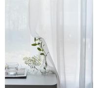 ERYUE Sheer Voile Curtains Well Made Window Curtain Panels for Living Room Bedroom, Elegant Sheer for White, Short (#3)