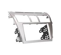 ERYUE Silver 2-Din Radio Fascia Stereo Bezel for Belta Sedan, Durable ABS Material for Longevity, Easy Installation and Uninstallation of CD/DVD, Perfect Audio Frame Car Owners