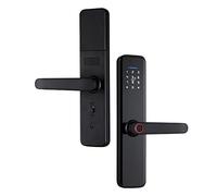 ERYUE Smart Fingerprint Door Lock Indubitable Safety One-step Accessing for Home Security Aluminum Alloy Black (Burgundy)