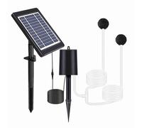 ERYUE Solar Powered Pond Pump Quiet Efficient Oxygenator for Garden Pond Fish Solar Air Pump IP65 Water Resistant