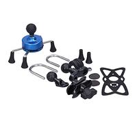 ERYUE Spring Loaded Cellphone Bracket, Great and Stable Holding Power, Universal Handlebar Mount with 13 Accessories for IOS 7 8 SE X XS Xr, Pixel 3, Pixel 3a, J7 Series, Note 8, Note (A(blue))