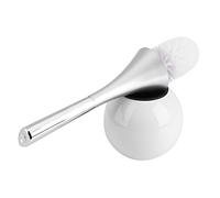 ERYUE Stainless Steel Base, Build to Resist Daily Scratches, ABS Plastic Handle, Anti Impact, Anti Drop, Keep Your Toilet, Smooth Design, Easy to Use Bathroom Brush, Perfectly Matches (white base)