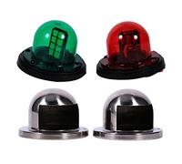 ERYUE Stainless Steel LED Marine Boat Yacht Red Green Bow Navigation Light, Anti, Durable, 12V 2 Pcs, IP68, Round Shape, Easy Mounting, 2 Mile Visibility