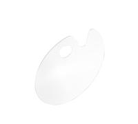 ERYUE Transparent Acrylic Paint Palette Oval Rectangle Shape Non-Stick Oil Mixing Tray for Art Painting, 2pcs Acrylic Paint Pallet with Smooth Surface for Proper Loading of Brushes and (2)