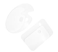 ERYUE Transparent Acrylic Paint Palette Oval Rectangle Shape Non-Stick Oil Mixing Tray for Art Painting, 2pcs Acrylic Paint Pallet with Smooth Surface for Proper Loading of Brushes and (1)