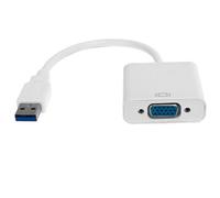 ERYUE USB3.0 to VGA Converter, 5Gbps HD 1080P Adapter Cable for PC Laptop 10, Split/Mirror Display, No External Power Supply, ABS Material, Up to Resolution At 60Hz, Signal (White)
