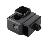 ERYUE V2 Camera Cage Portable Hot Shoe Housing for Hero 7 6 5 Black with Cold Shoe Mount for External Mic, Black ABS Plastic, Lightweight 1.8oz Vlog Case Outdoor Adventures