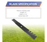 ERYUE Vane/Wing Set Durable Replacement Blades for/RANSOMES GREAT DANE Ferris 21 Inch 3-Pack for 61'' Deck - Black Stainless Steel Commercials, Prowler Mid-Cut