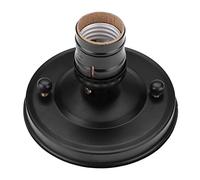 ERYUE Vintage Industrial Ceiling Light Fixture, Pendant Lamp Retro Style, Wall Light Base Holder, E26/E27 Vintage Bulb Cover, High Quality, Elegant and Beautiful Shape, Decor (Black)