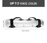 ERYUE Water Bag Fitness Training Sacred Muscle Building Core Subjects Bags for Workout Exercise Max. Bearing 25kg Applicable for Men and Women PVC Transparent 20 * 75cm / 7.9 * 29.5in (15kg)