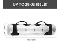 ERYUE Water Bag Fitness Training Sacred Muscle Building Core Subjects Bags for Workout Exercise Max. Bearing 25kg Applicable for Men and Women PVC Transparent 20 * 75cm / 7.9 * 29.5in (25kg)