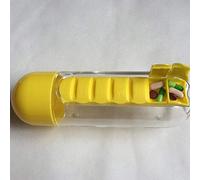 ERYUE Water Bottle with Box Organizer Convenient 7-Day Dispenser for Travel, Fitness, 600ml Capacity (Yellow)