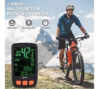 ERYUE Wireless Digital Bike Speedometer Odometer with Backlight for Night Riding, Computer for Cyclists, Rechargeable Battery, Black