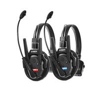 ERYUE Wireless Headset Communication Groundbreaking Master Free Algorithm Smart AEC Technology 9-Person Headset,500M Communication Range,Professional Seminars (XPRO2)
