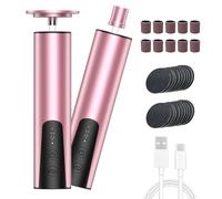 ERYUHAIAN Electric Foot Callus Remover, Electric Foot File and Nail Grinder 2 in 1, Rechargeable Electric Callus Remover for Feet, Professional Foot Sander for Foot Dead Skin, 6 Speed Adjustable-Pink
