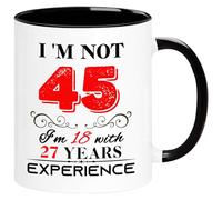 ERYUWOZA 1980 45th Birthday Mug for Women Men, Turning 45 Year Old Birthday Gifts for Mom, Dad, Grandma, Grandpa, Wife, Husband, Daughter, Sister, Best Friends, Coworkers, Her, Him, 11oz Coffee Cup