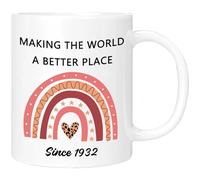 ERYUWOZA 92th Birthday Gifts for Women Men, 1932 92 Birthday Gifts Coffee Mug, Turning 92 Year Old Birthday Gifts, 92nd Birthday Gift Ideas Decorations, 92th Birthday Cups, 11oz