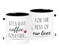 ERYUWOZA Wedding Gifts, Engagement Gift for Couple, Anniversary Mugs Cup for Couple, Mr and Mrs Gifts, Couples Gifts, Bridal Shower Gifts for Bride to be, Newlywed Gift Coffee Mug Set of 2, 11 OZ