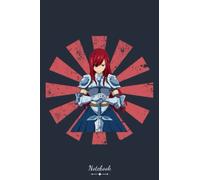 Erza Scarlet Retro Japanese Fairy Tail Notebook: 120 Blank Lined Pages (6" x 9") - Notebook and Journal Writing