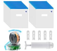 Erzekrim 3D Filament Storage Kit: 20 Vacuum Bags (30 x 34 cm), Moisture-proof, Reusable, Transparent, Polyamide (Nylon), Polyethylene, Manual Operation
