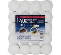 Erzgebirge Palast JEKA Premium Unscented Tea Lights, Pack of 40, Ideal for Pyramids