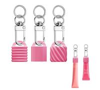 ERZHE Keychain Cap Compatible with Aquaphor lip and LANEIGE lip balm(ONLY Cap), Pink, Medium