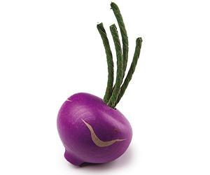Erzi 4.9 x 9 cm Pretend Play Wooden Grocery Shop Merchandize Turnip