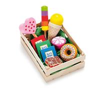 Erzi Pretend Play Wooden Grocery Shop Merchandize Assorted Candies
