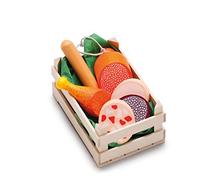 Erzi Pretend Play Wooden Grocery Shop Merchandize Assorted Small Sausages