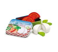 Erzi 17045 Mozzarella and Tomato Toy in a Tin, Multicoloured