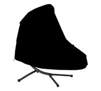 ERZU Black Waterproof Patio Hanging Chaise Lounge And Stand Outdoor Hanging Curved Steel Chaise Hammock Lounge Chair Covers 73 Inch Swing Chair Covers