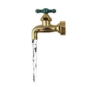 ERZU Garden Fountain Water Tap,Invisible Flowing Spout Watering Can Fountain,Water Feature Floating Faucet Fountain Invisible Water Tap with Pump and Tube,DIY Garden Yard Art Decor., Green