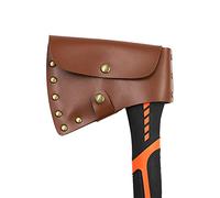 ERZU Hide & Drink, Leather Hatchet Head Sheath Holster For 1.5 In. Belts, Axe Case, Blade, Lumberjack Outdoors Work, Handmade Includes 101 Year