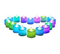 ERZU LED Flameless Candles | Long-Lasting Battery Powered Candles with 7 Color Changing | Electric Tea Lights for Wedding Halloween Decor