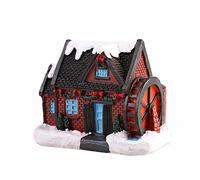 ERZU Village Houses with LED Light Built-in Battery, Town Winter Snow Home Indoor Decoration Night Lighted Buildings Ornaments Kids Building for Holiday Table Church Decor