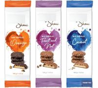 ES Chocolate Biscuit Selection Bundle 3 x 140g - Milk Chocolate Coconut, Fruit & Nut & Dark Chocolate Orange - Indulgent Chocolate Covered Biscuits Gift Pack