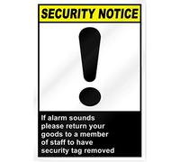 Es If Alarm Sounds Please Return Your Goods Security Sign Kitchen Indoor Sign Garage Cau Metal Tin Sign 8X12 Inches