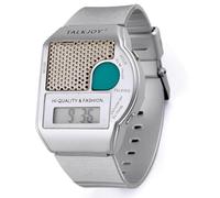 ES Spanish Talking Alarm Clock for Elderly People, Silver