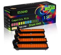 ES3640 Compatible for Okidata OKI Drum Unit with Chip C9655DN C9655hdn C9655HDTN C9655n C9800 C9800hdn C9800hdtn Printers (4-Pack BK/C/M/Y)