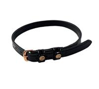 ES4011 Spur Straps Rhinestone Crystal Patent Leather Shiny Accessories Riding Spur Straps Fixing Riding Spurs High-Quality Leather Straps Elegant Design Pair (Black Patent Leather / Rose Gold