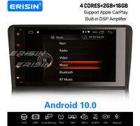ES4283A 8" Android 10 Car Stereo with DSP, CarPlay, Bluetooth, WiFi, OBD2, DAB+, GPS Navigation for Audi A3/S3/RS3 RNSE-PU