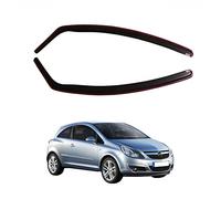ESA WIND RAIN SUN WINDOW GUARD DEFLECTORS FOR OPEL CORSA 3D 2006 onwards 2 PCS., Black