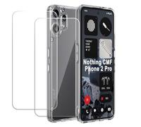Esakycn for Nothing CMF Phone 2 Pro Clear Case, Case with 2 Pack Screen Protector Transparent TPU Shock-Absorption Flexible Cell Cover for Nothing CMF Phone 2 Pro.